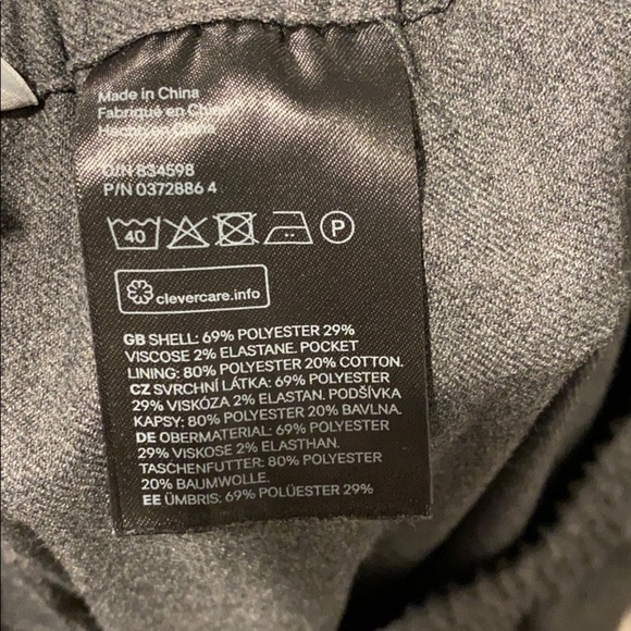 H&M Zipper Pocket Crop Loose Dress Pants EUC - Picture 10 of 11